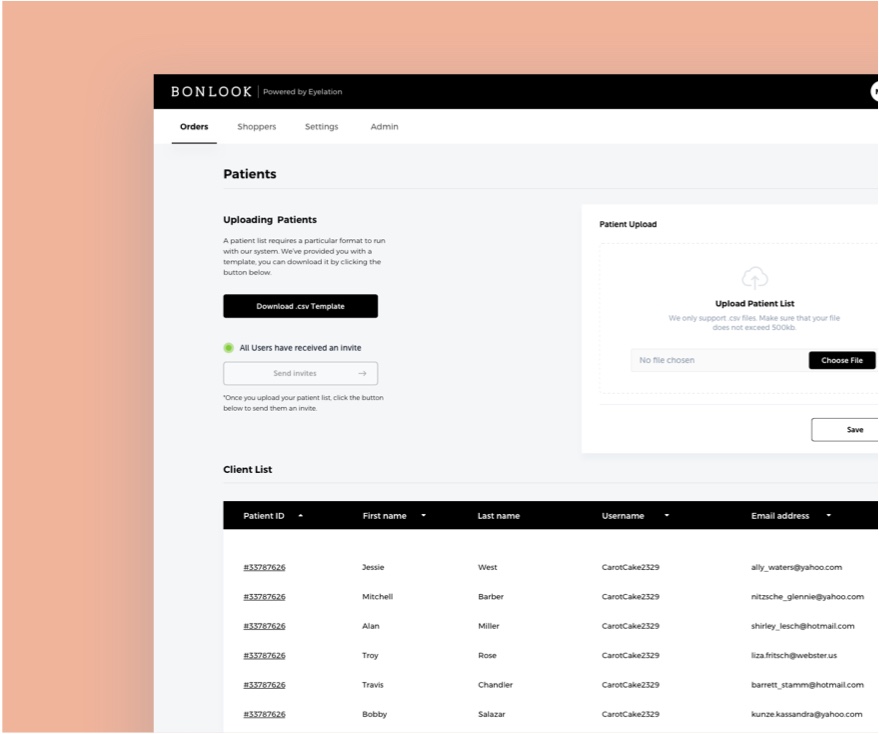 user admin panel - Tyler White